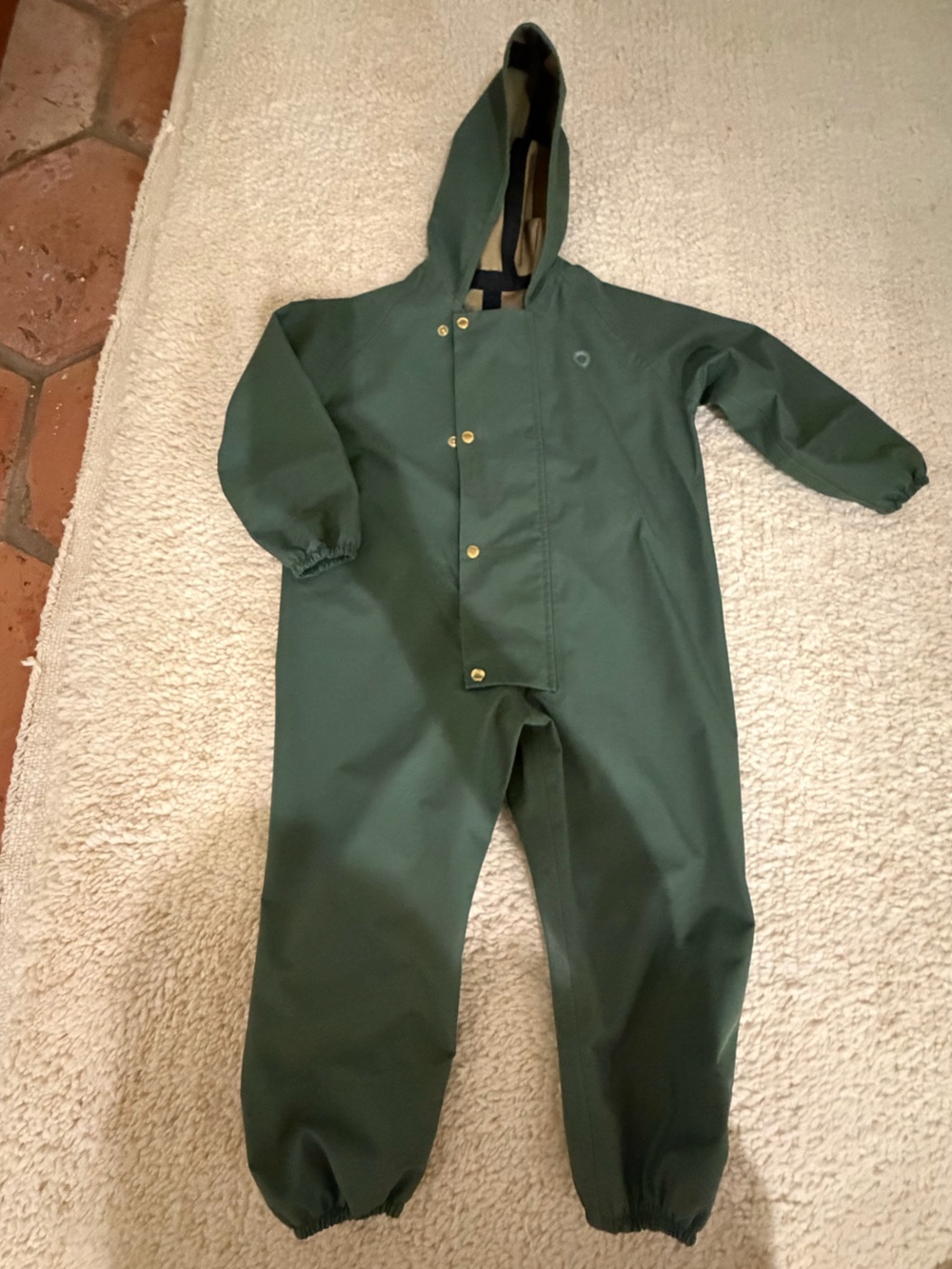 Fairchild - like new Kids Waterproof Hooded One-Piece Rain Suit - 2-4 years